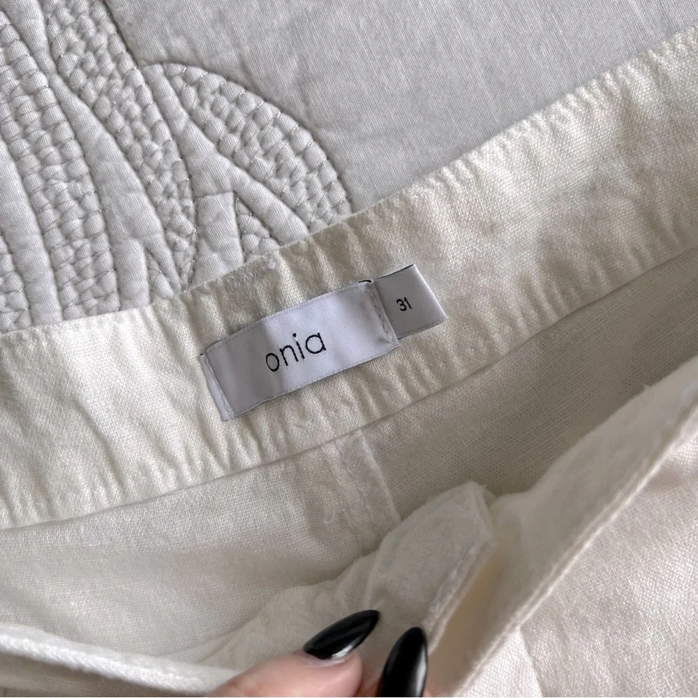 Onia White Flat Front Men’s Shorts